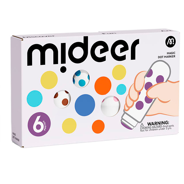 Канцтовари - ​Набір маркерів Mideer Чарівна точка 6 шт (MD2363)