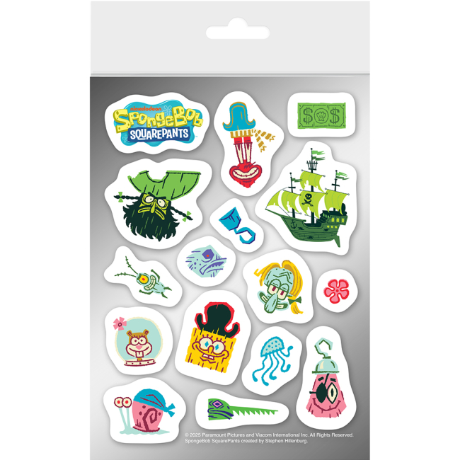 Набори для творчості - ​Стікерпак прозорий Перо SpongeBob SquarePants Movie (125056)