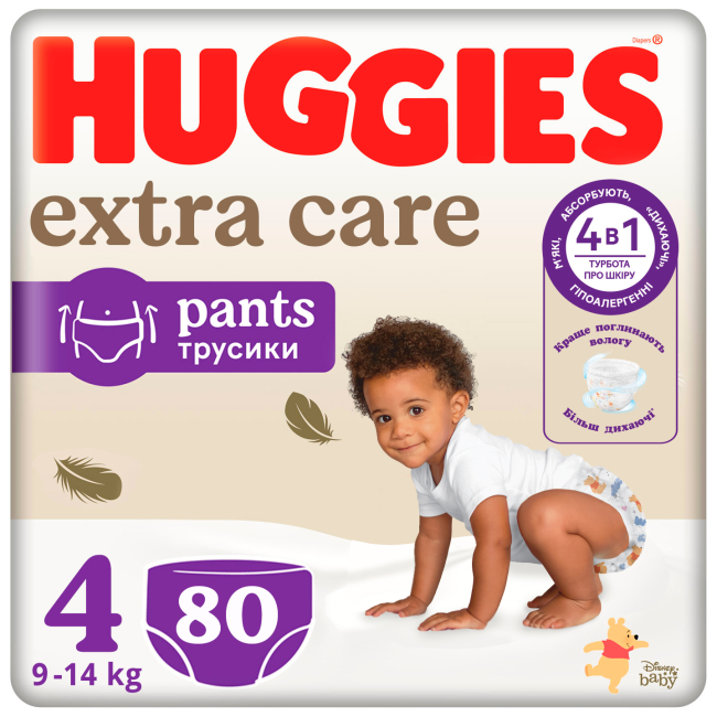 Підгузки - Підгузки-трусики Huggies Extra Care 4 Box 9-14 кг 80 шт (5029053582405)