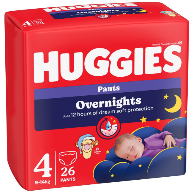 Подгузники - Подгузники-трусики Huggies Overnights 4 9-14 кг 26 x 4 шт (5029053581088)