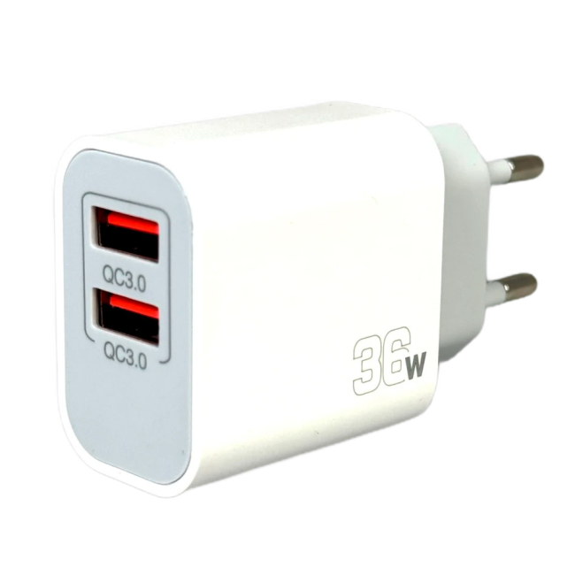 Павербанки - Сетевое зарядное устройство Remzona Giwell Twin 36W (CHAA-03WT)