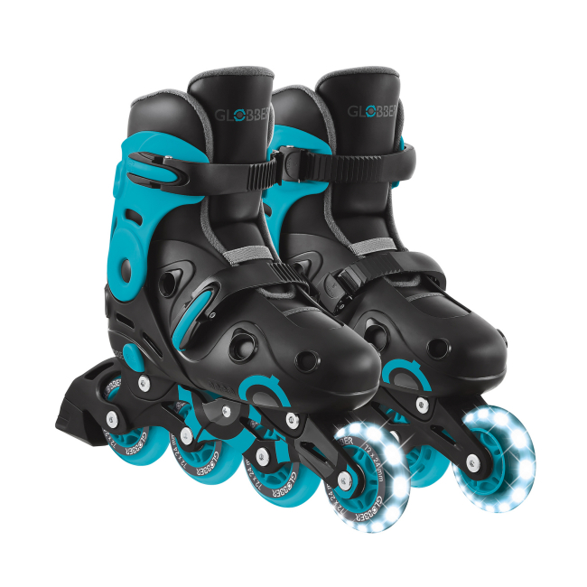 Ролики дитячі - Роликові ковзани Globber Go skates lights аква розмір 34-37 (785-100)