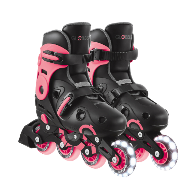 Ролики дитячі - Роликові ковзани Globber Go skates lights коралові розмір 34-37 (785-110)