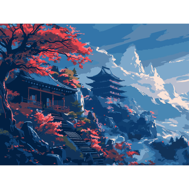 Товары для рисования - Картина по номерам Strateg Горный покой 30 х 40 см (SS-1257)