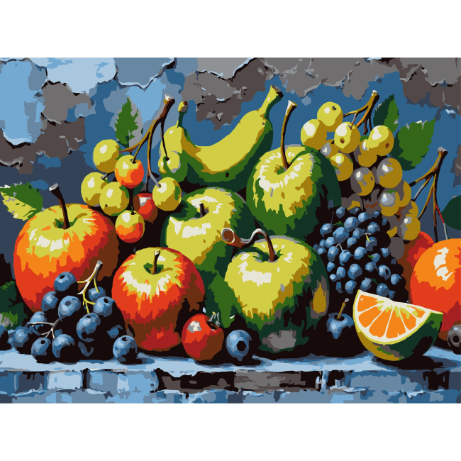 Товари для малювання - Картина за номерами Strateg Фруктова класика 30 х 40 см (SS-1303)