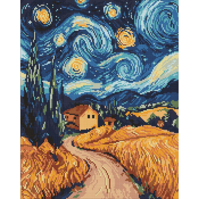 Мозаика - Алмазная мозаика Ідейка Украинская ночь 40 х 50 см (AMO8188)
