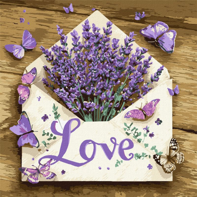 Товары для рисования - Картина по номерам Ідейка Лаванда в конверте 40 х 40 см (KHO5175)