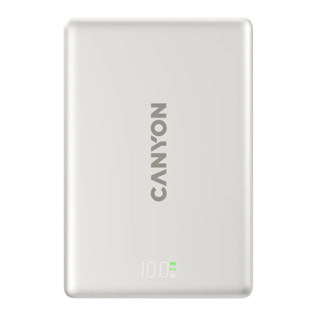 Павербанки - Портативная батарея Canyon magnetic power bank OnPower 511 PD20W 10000mAh Aluminium Star Grey (CNS-CPB511G)