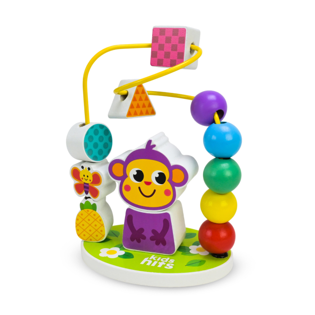 Розвивальні іграшки - Дерев'яна іграшка Kids Hits Серпантинка Кумедна мавпа (KH20/077)