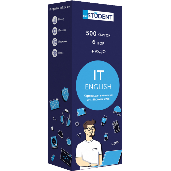 Учебная литература - Картки для вивчення англійської мови «IT English» (рівень А2-В2) (9789669773876)