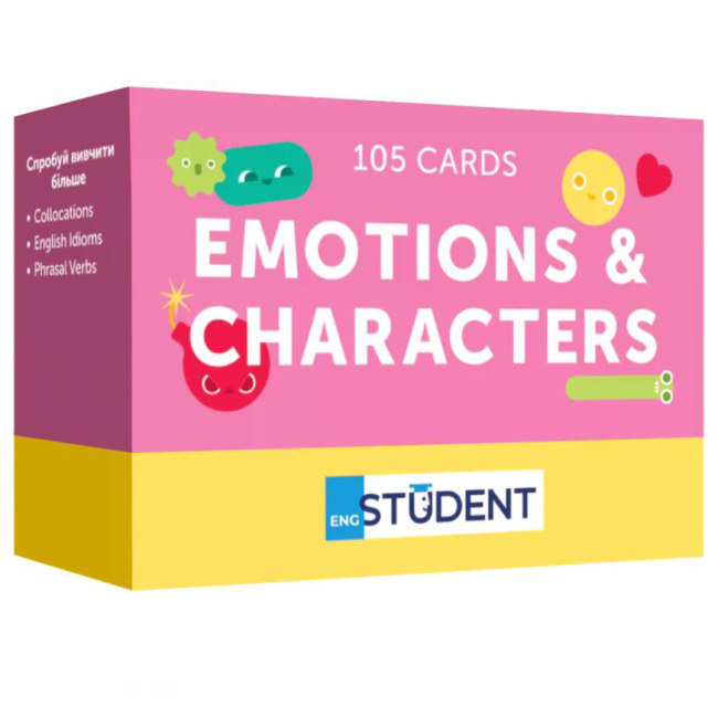 Навчальна література - Картки для вивчення англійської мови «Emotions & Characters» (рівень А1-B1) (9786177702800)