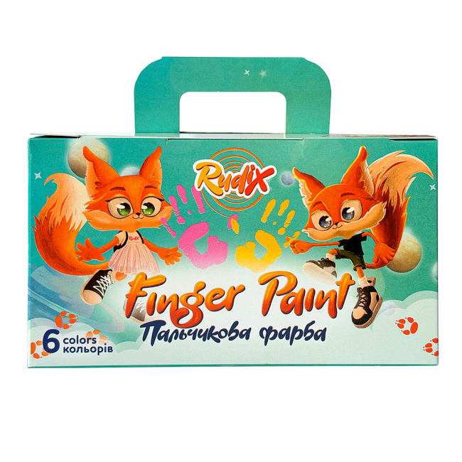 Канцтовари - Набір пальчикових фарб Rudix 6 кольорів (840603)
