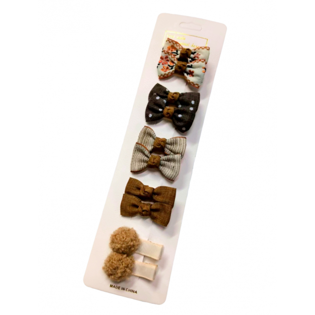 Біжутерія та аксесуари - Набір заколок для волосся Shantou Jinxing Метелики-бантики пастельні в асортименті (FG240116027L)