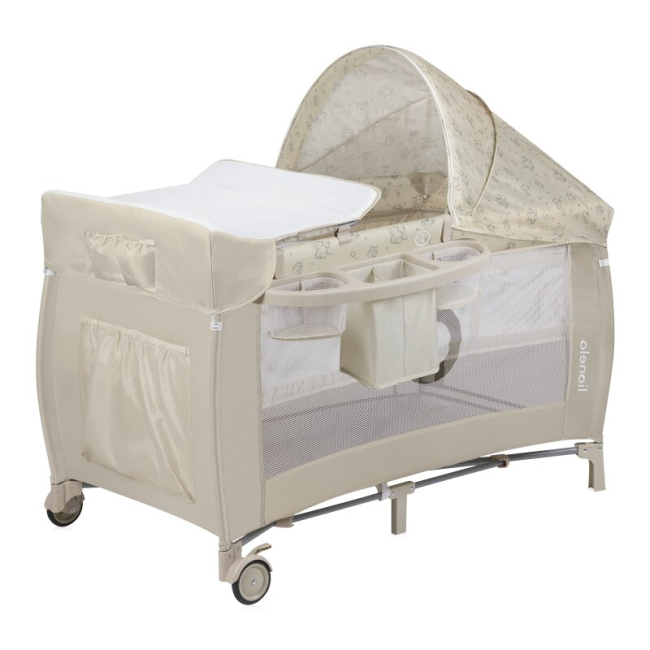 Манежі - Кроватка-манеж Lionelo Sven Plus Beige Latte (LO-SVEN PLUS BEIGE LATTE)