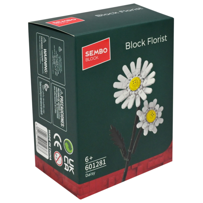 Конструкторы с уникальными деталями - Конструктор Sembo Block Florist Ромашка 122 детали (601281)