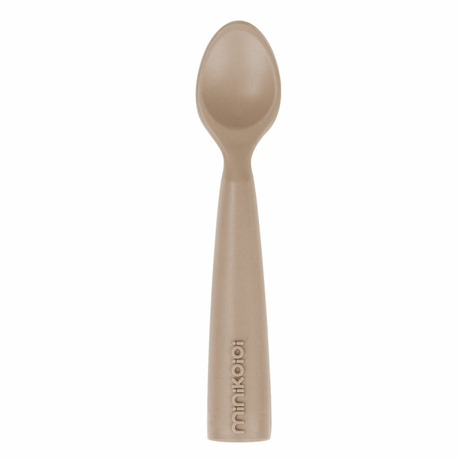 Дитячий посуд та аксесуари - Ложка силіконова MinikOiOi Scooper Bubble Beige (101140008)