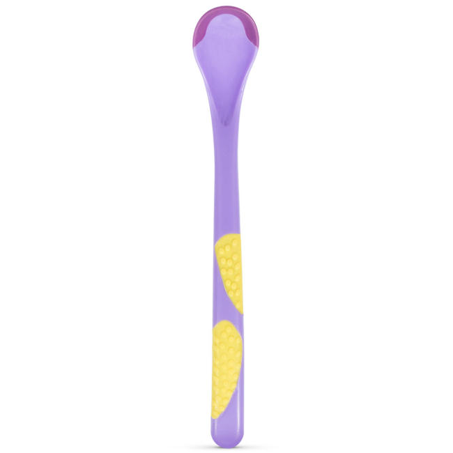 Дитячий посуд та аксесуари - ​Термочутлива ложка Baboo фіолетова (10-028)