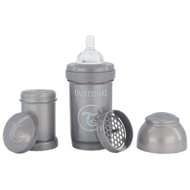 Пляшечки, соски та аксесуари - Пляшечка для годування Twistshake Pearl Grey 180 мл (78378)