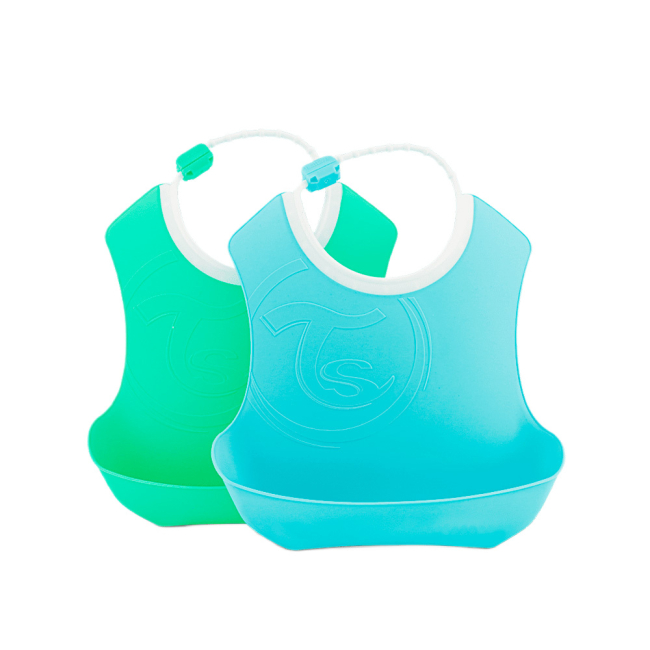 Детская посуда и аксессуары - Набор нагрудников Twistshake Pastel blue/green (78220)