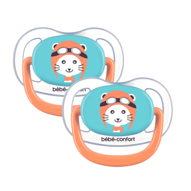 Пустышки и ниблеры - Пустышка Bebe Confort Physio Air Dummy Traveller синяя и оранжевая (3104201770)