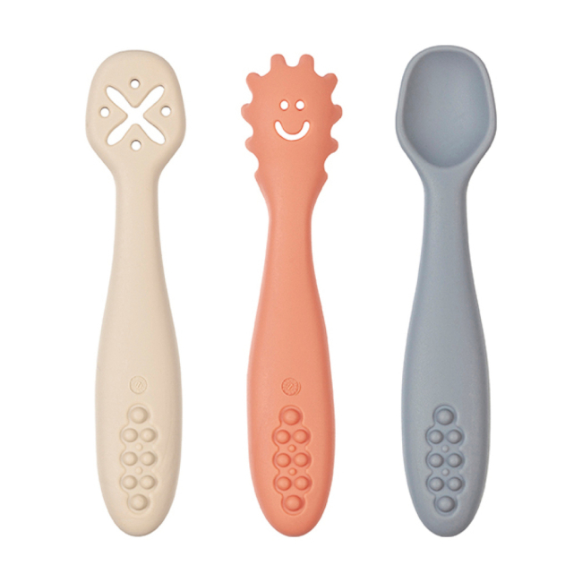 Детская посуда и аксессуары - Тренировочные силиконовые ложечки Bebe Confort Under the baobab 3 шт (3105209990)