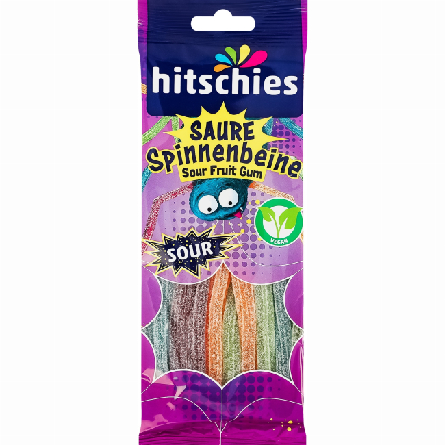 Солодощі - Жувальні цукерки Hitschies Saure Spinnenbeine 75 г (4003840002001)