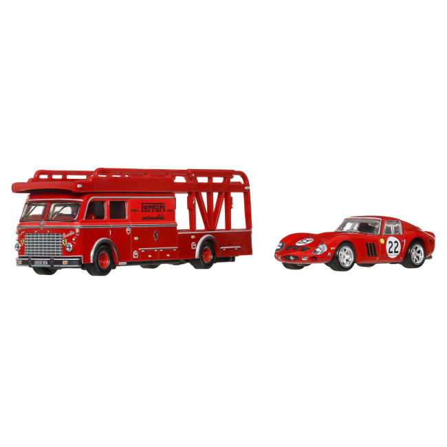 Автомоделі - Набір автомоделей Hot Wheels Car culture Team Transport Fiat 642 RN2 Bartoletti і Ferrari 250 GTO (FLF56/JBM37)