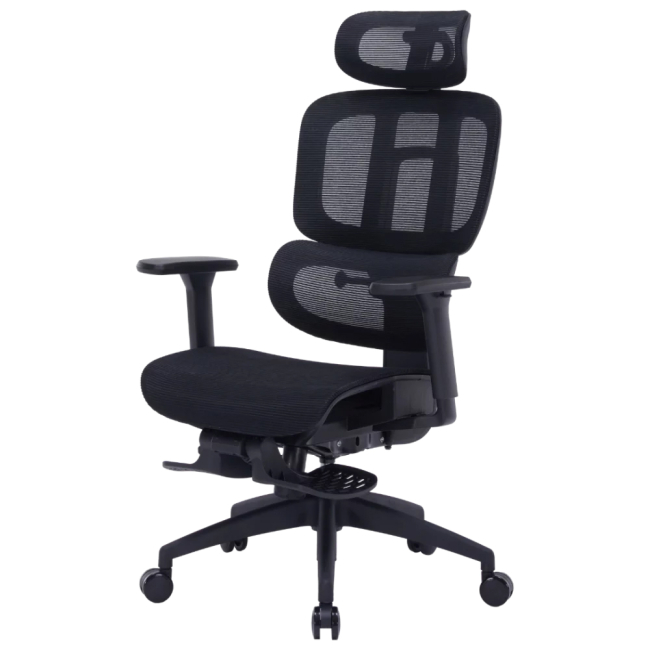 Меблі для геймерів - Крісло OfficePro Skyline Footrest Black (OC750-B-B-B)