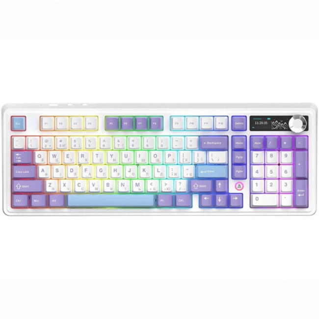 Клавіатура і миші - Клавіатура бездротова Ajazz AK980 V2 Gift Switch V2 White (AK980-V2-G-PWB)