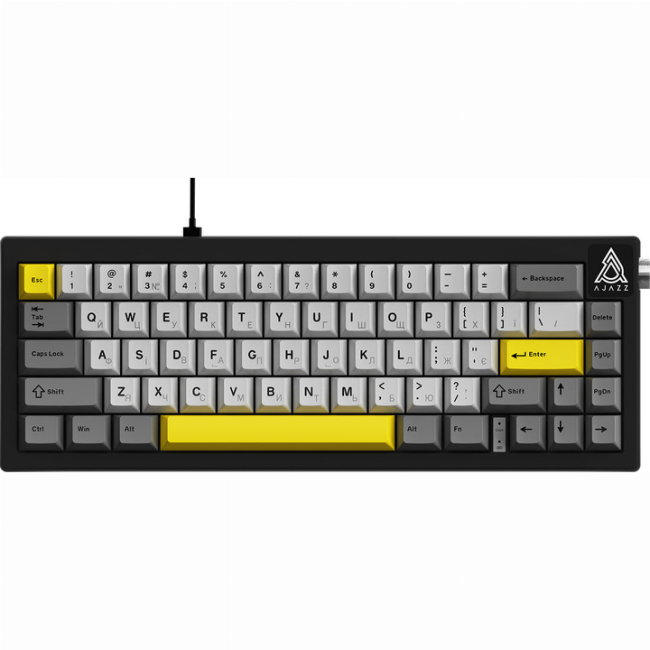Клавиатура и мыши - Клавиатура Ajazz AK650 Moon Yellow Switch Black USB-C (AK650-MY-GWY)