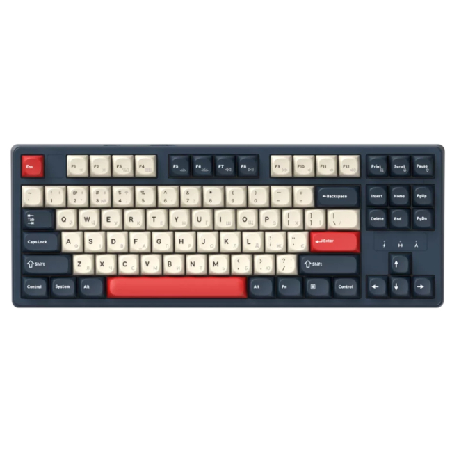 Клавиатура и мыши - Клавиатура GamePro Asgard Ragnar Keychron Super Red Switch Wireless/Bluetooth/USB Blue (MK285BL)