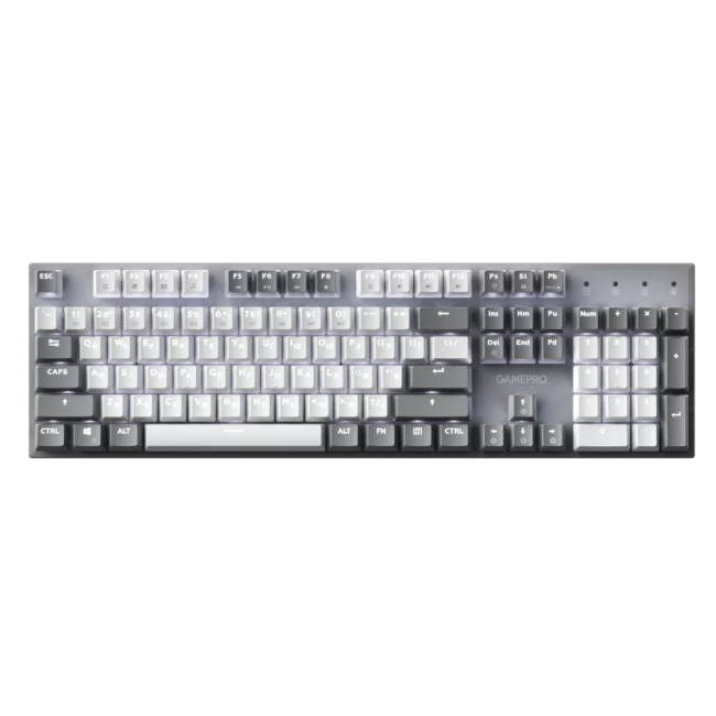 Клавиатура и мыши - Клавиатура GamePro Genesis Metallic Outemu Red Swithes USB Gray (MK144G)