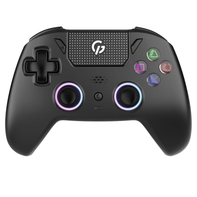 Геймпади - Геймпад GamePro 2.4G/BT 5.1/USB Switch/PC/PS/iOS/Android RGB Black (GPS20B)