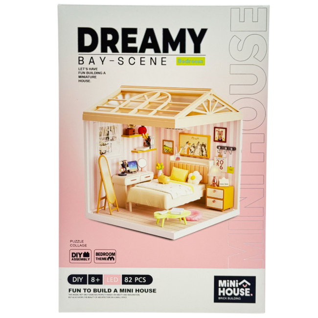 Конструкторы с уникальными деталями - Конструктор-румбокс Mini House Интерьер Спальня (8004)