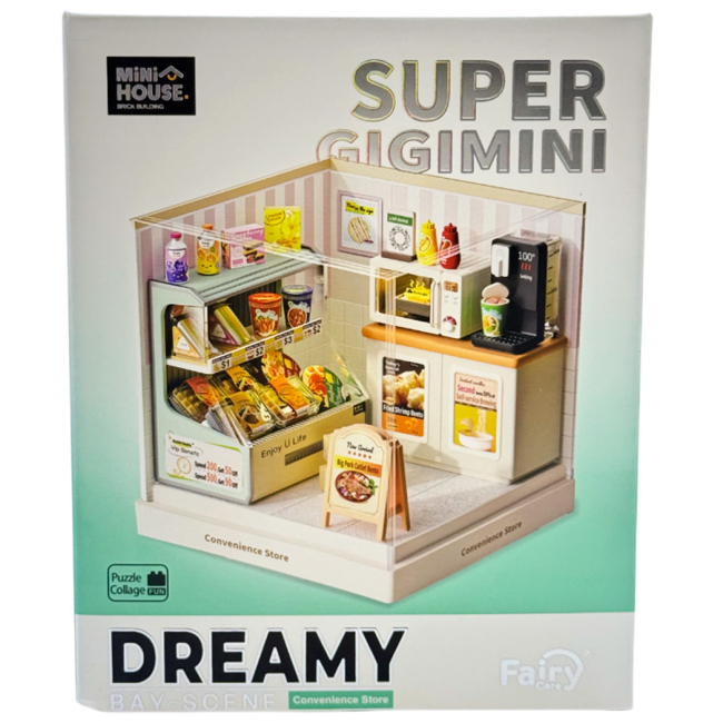 Конструктори з унікальними деталями - Конструктор-румбокс Mini House Інтер'єр Міні Цілодобовий магазин (8033)