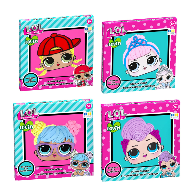 Наборы для лепки - Раскраска с воздушным пластилином Lovin L.O.L. Surprise! в ассортименте (LOL70217)