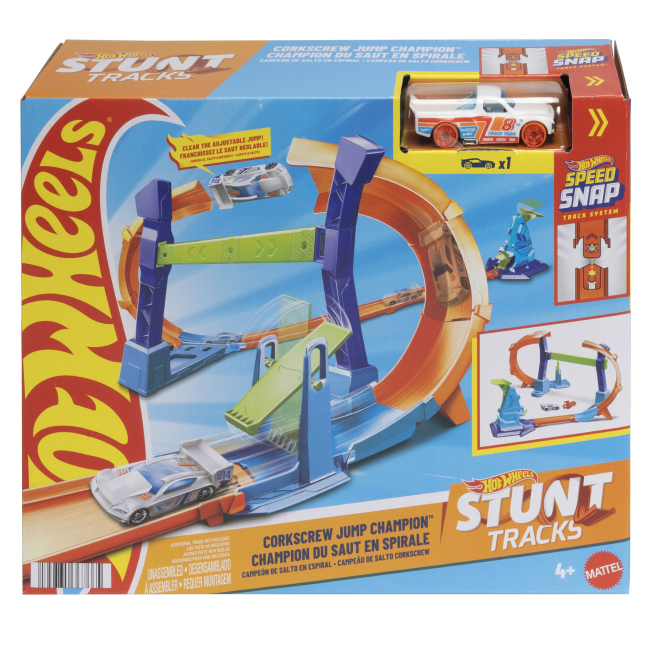 Автотреки - Ігровий набір Hot Wheels Stunt tracks Чемпіон неймовірних стрибків (JLM91)