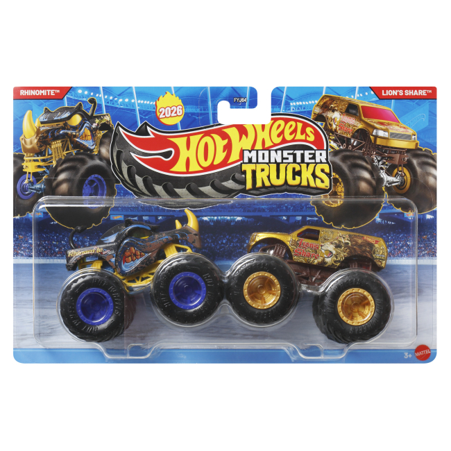 Автомодели - Набор автомобилей Hot Wheels Monster trucks Lion's share (FYJ64/GHY82)