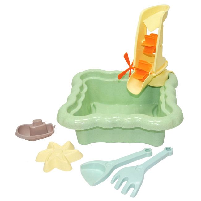 Набори для пісочниці - Набір для пісочниці та води Elfiki and friends Eco з млинком (39755)