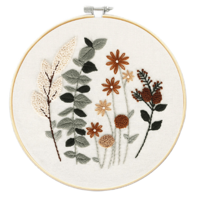 Наборы для творчества - Набор для вышивки гладью Brushme Гербарий спокойствия (EMBR002)