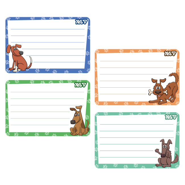 Канцтовари - ​Наліпки на зошити Yes Собачки 8 шт (955542)