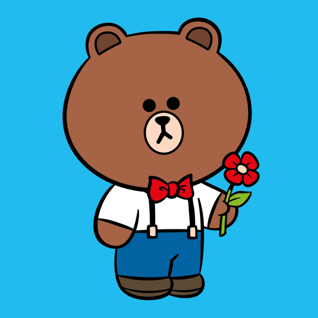 Товары для рисования - Картина по номерам Santi Лайн Фрэндс Браун с цветком 25 х 25 см (955020)