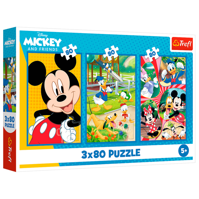Пазлы - Пазлы Trefl Mickey and friends Команда Микки Мауса 3 в 1 (34887)