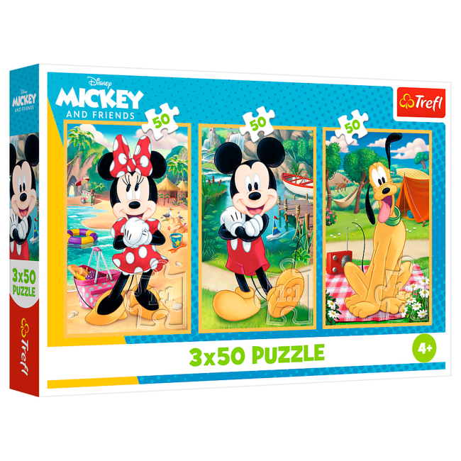 Пазлы - Пазлы Trefl Mickey and friends Мышь на празднике 3 в 1 (34881)