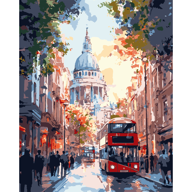 Товары для рисования - Картина по номерам Strateg Красочный город 40 х 50 см (VG028)