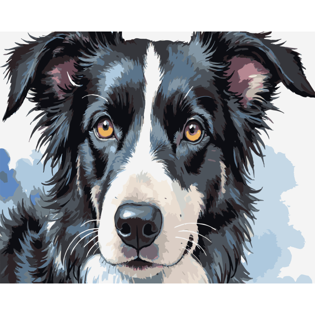 Товары для рисования - Картина по номерам Strateg Собачий портрет 40 х 50 (VG038)