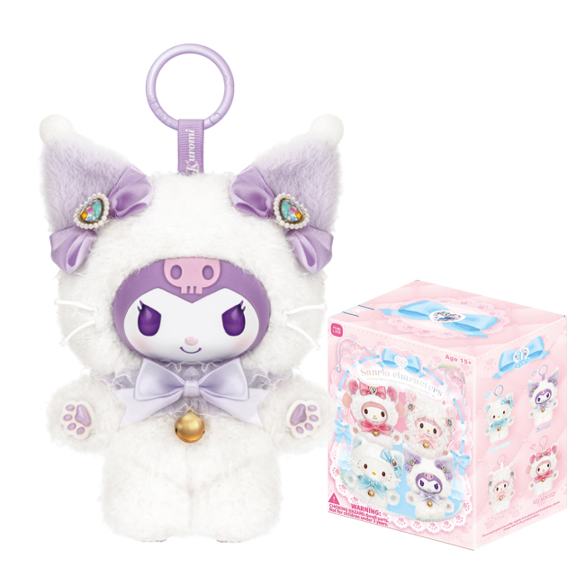 Персонажи мультфильмов - ​Мягкая игрушка-сюрприз на клипсе Pop Top Sanrio Мечта с бантиком (25MR-015)