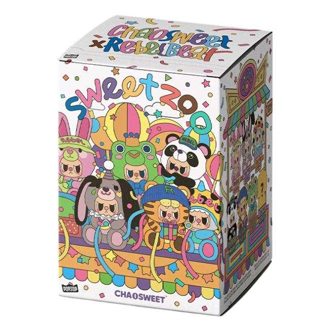 Брелоки - Мягкая игрушка с кольцом Pop Top Rebel Bear Sweet Zoo Зоомалыши (CSRB010)