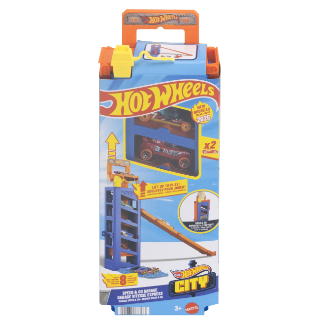 Паркинги и гаражи - Игровой набор Hot Wheels City Гараж со спуском синий (JMJ52/2)