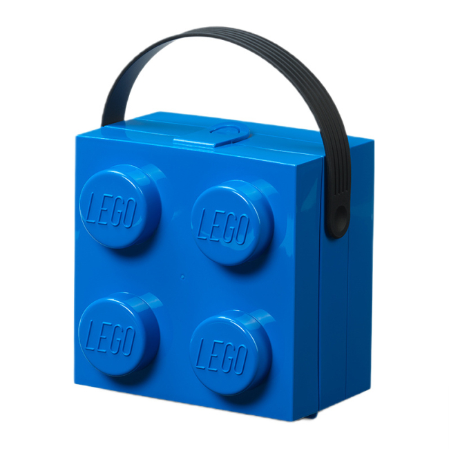Боксы для игрушек - Бокс для хранения с ручкой LEGO Lifestyle Кирпич синий (40240002)